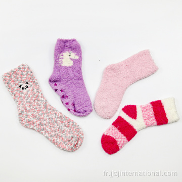 Chaussettes pour enfants en toison corail